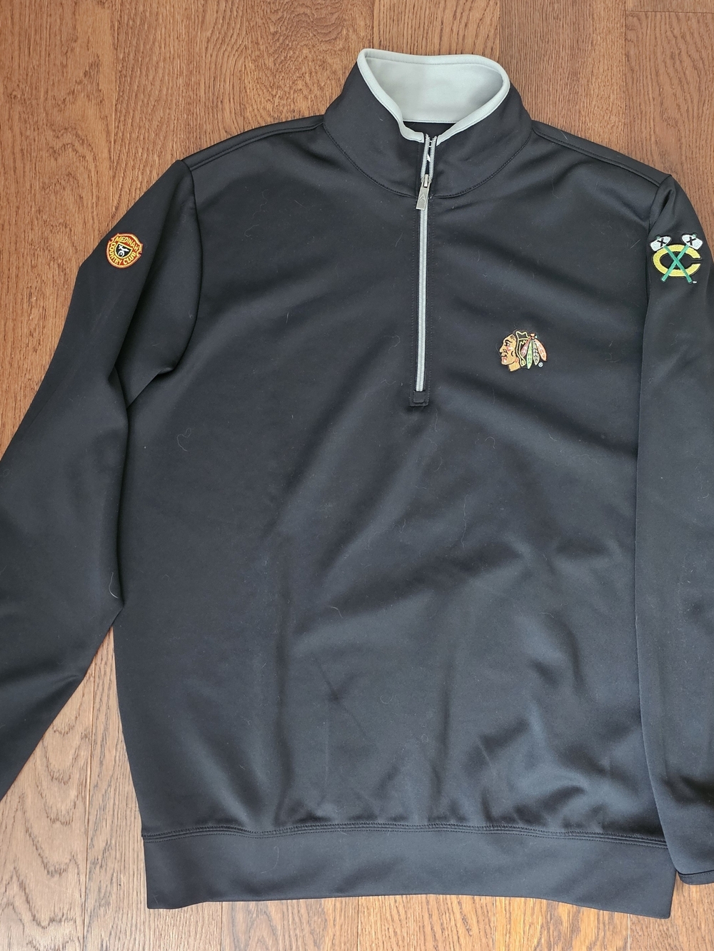 Chicago Blackhawks Black Quarter-Zip Pullover